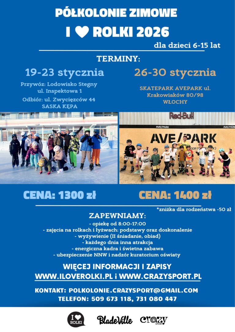 półkolonie zimowe 2026 - plakat