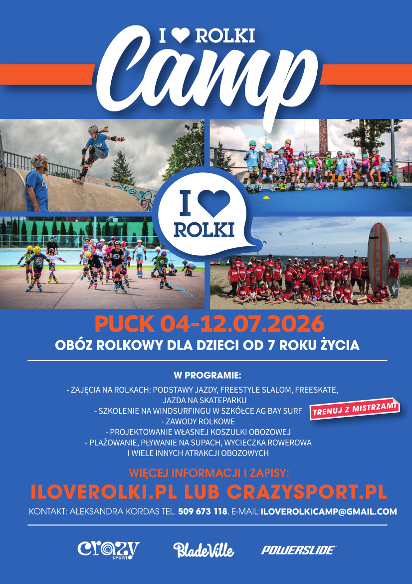plakat obozu rolkowego I Love Rolki Camp