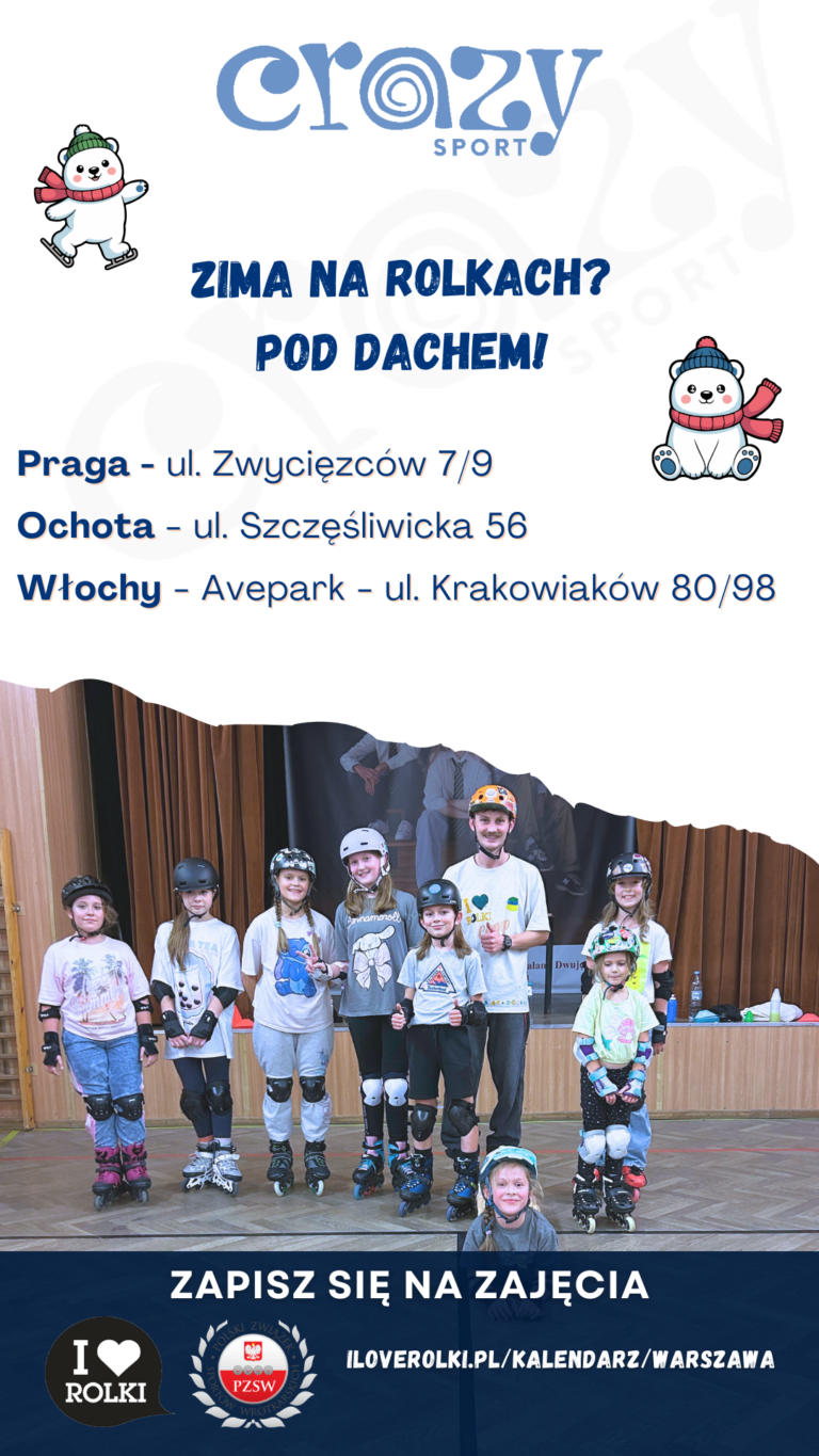 zajęcia grupowe na rolkach lokalizacje: ochota, praga, włochy